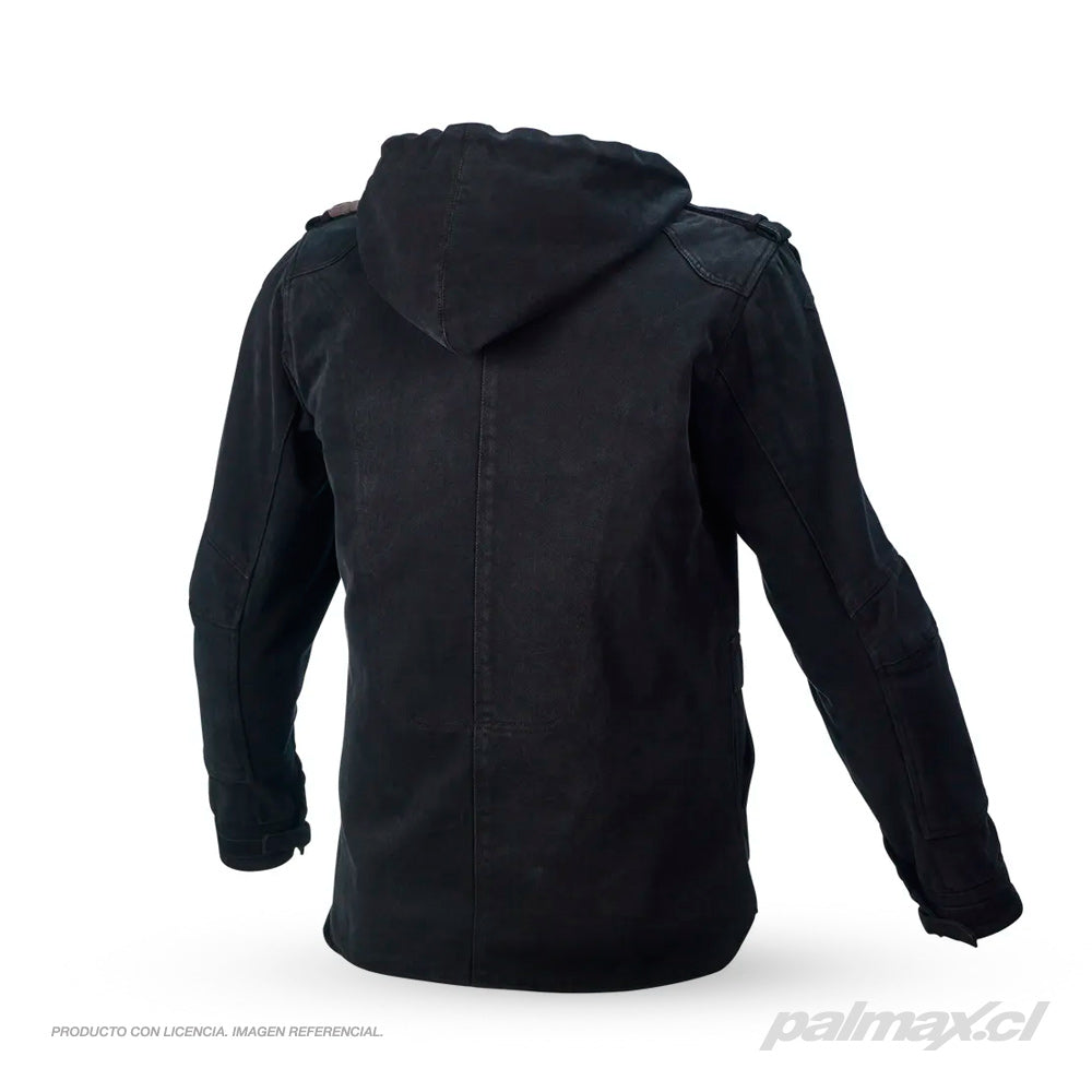 Chaqueta con capucha en aramida Combat color negro | Macna