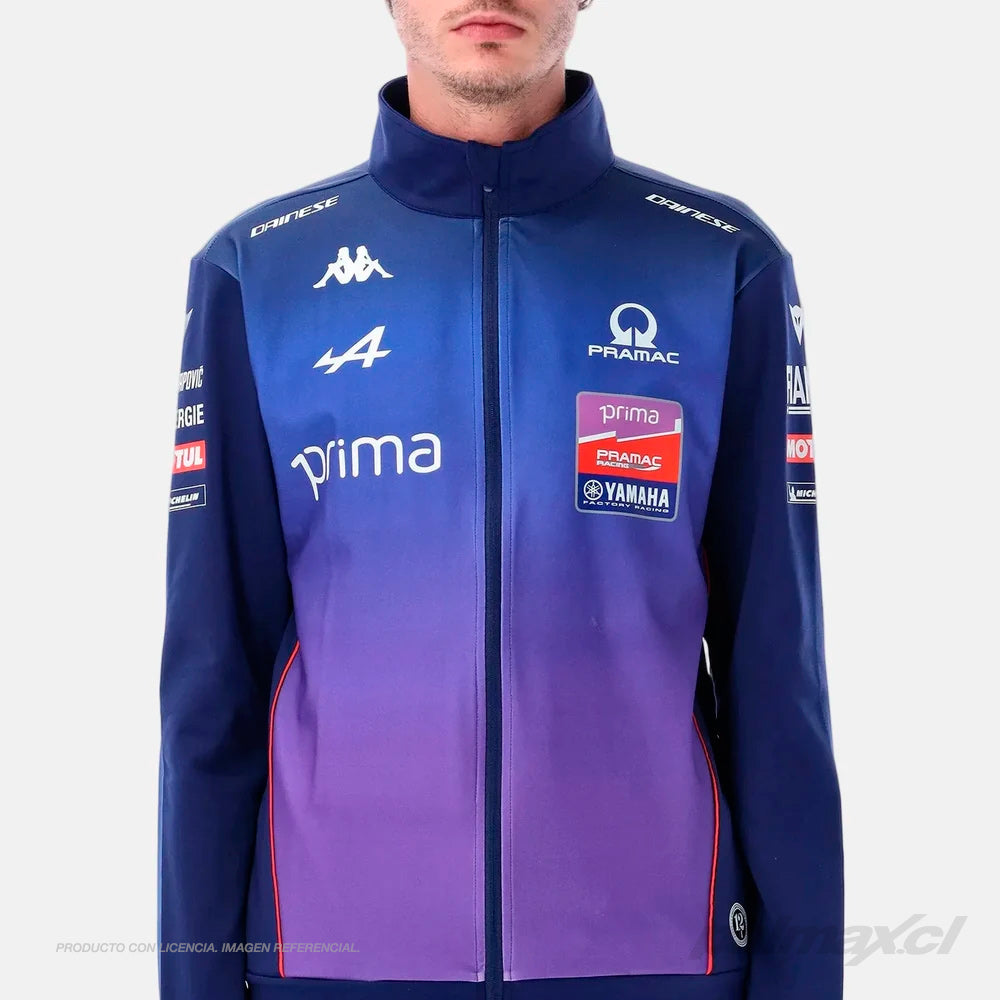 Poleron / Sudadera sin capucha Replica Prima Pramac Yamaha 2026 con Cremallera Completa| GP Racing Apparel
