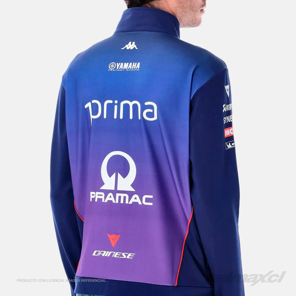 Poleron / Sudadera sin capucha Replica Prima Pramac Yamaha 2026 con Cremallera Completa| GP Racing Apparel