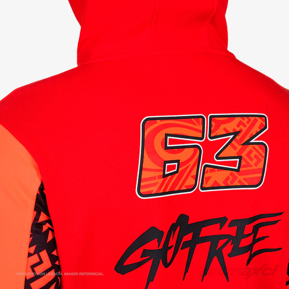 Poleron / Sudadera con capucha y cierre Ducati 63 Bagnaia | VR46