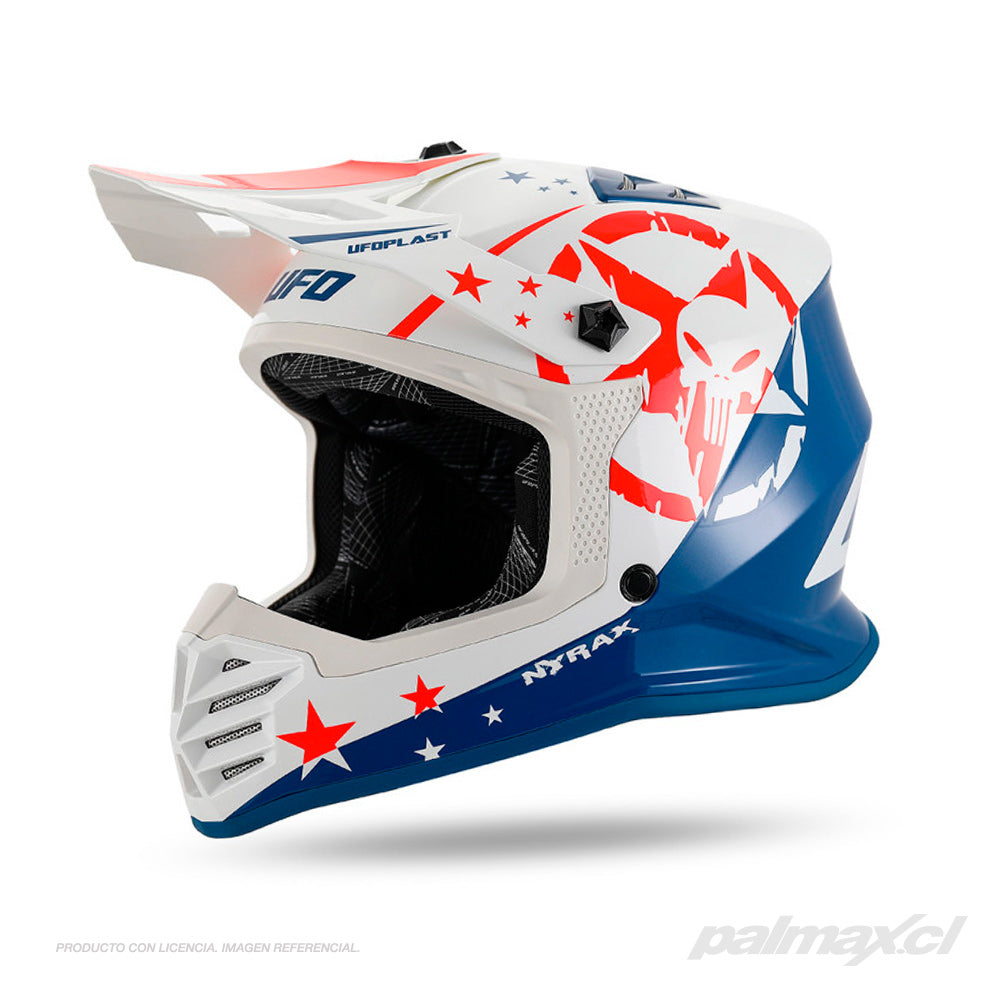 Casco infantil Mx/Enduro Korey White Blue | UFO Plast