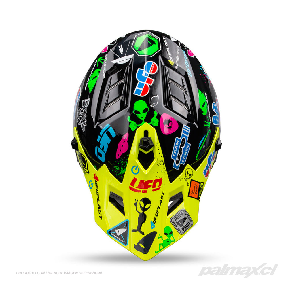 Casco infantil Mx/Enduro Korey Yellow Black | UFO Plast