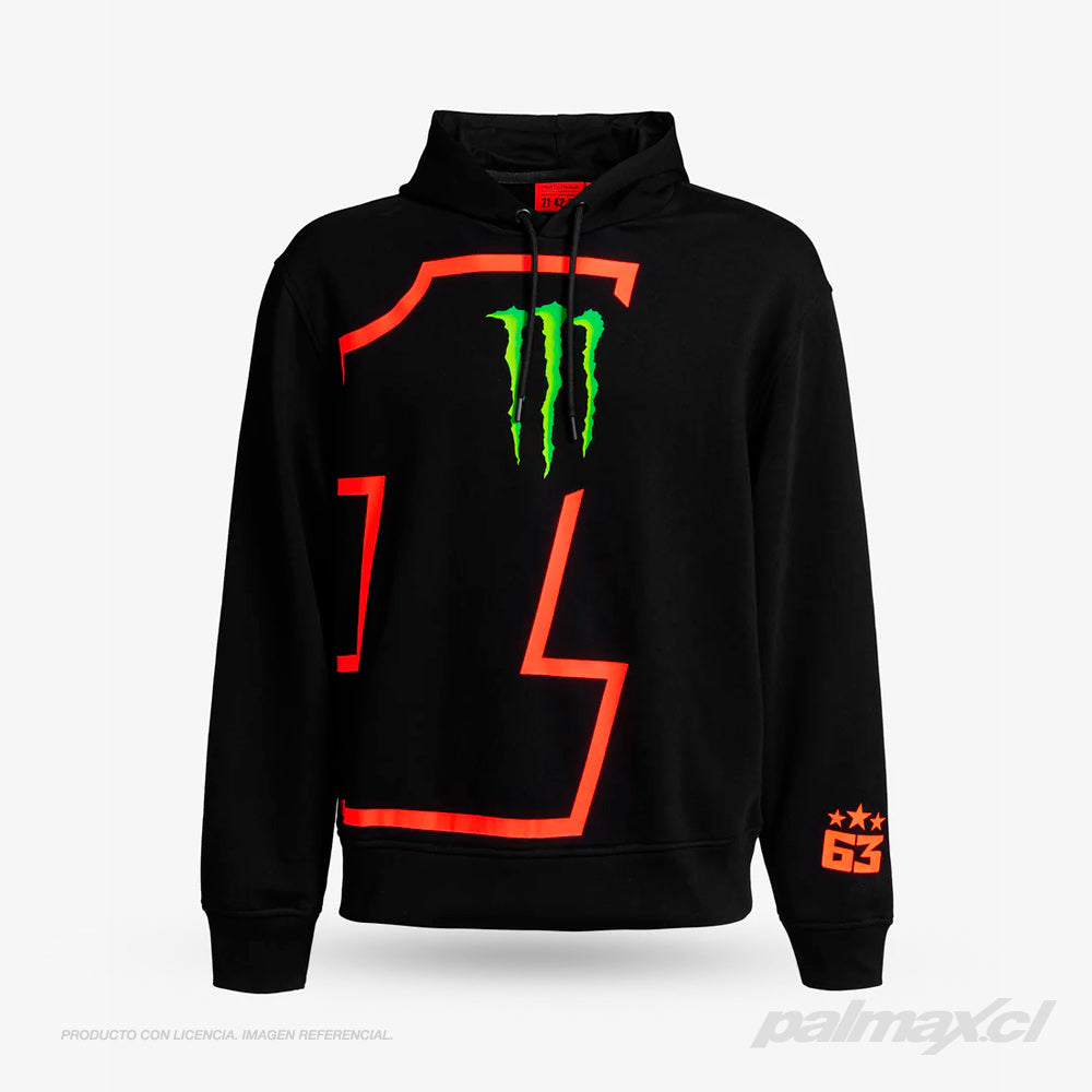 Poleron / Sudadera con capucha Bagnaia Monster Energy "1" | VR46