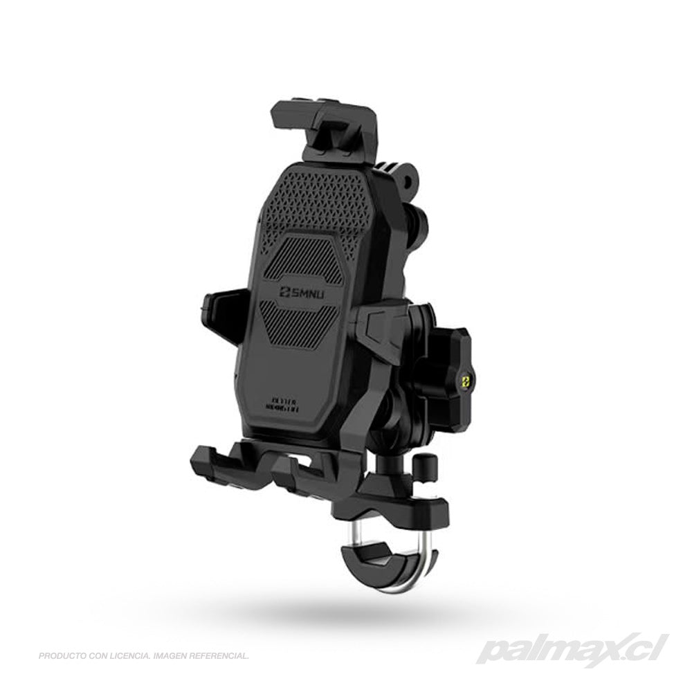 Soporte para celular moto dual SMNU N1 + camara accion con amortiguador ajustable para manillar | SMNU