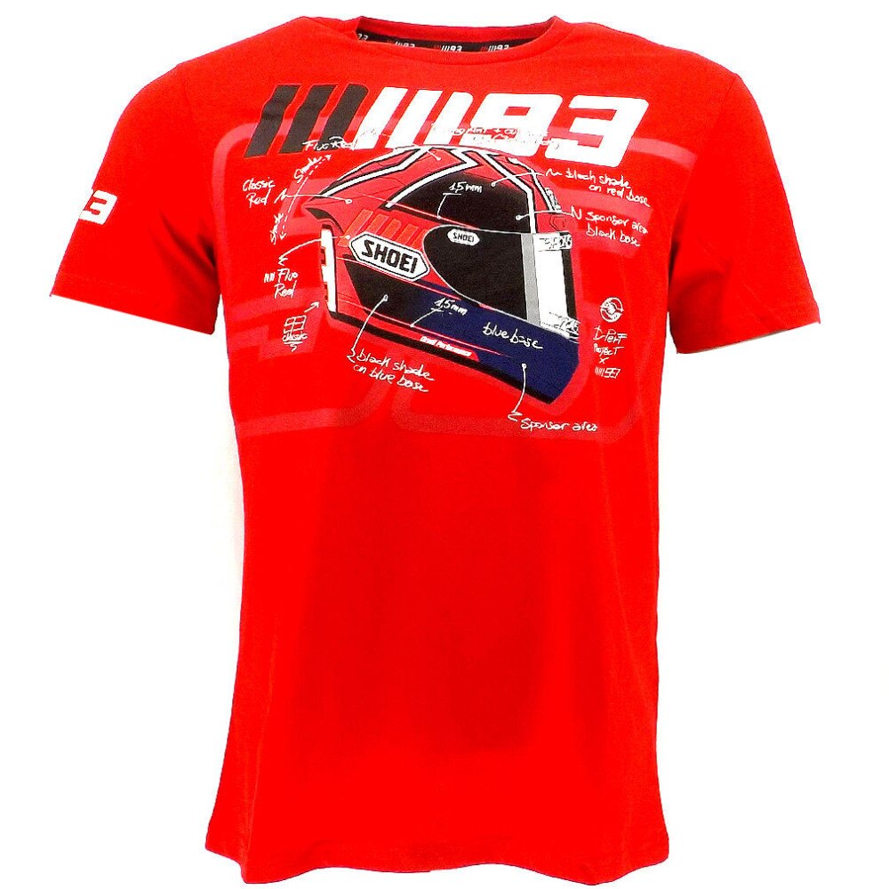 Nueva-motocicleta-marc-marquez-93-hormiga-casco-shoei-moto-gp-camiseta-roja