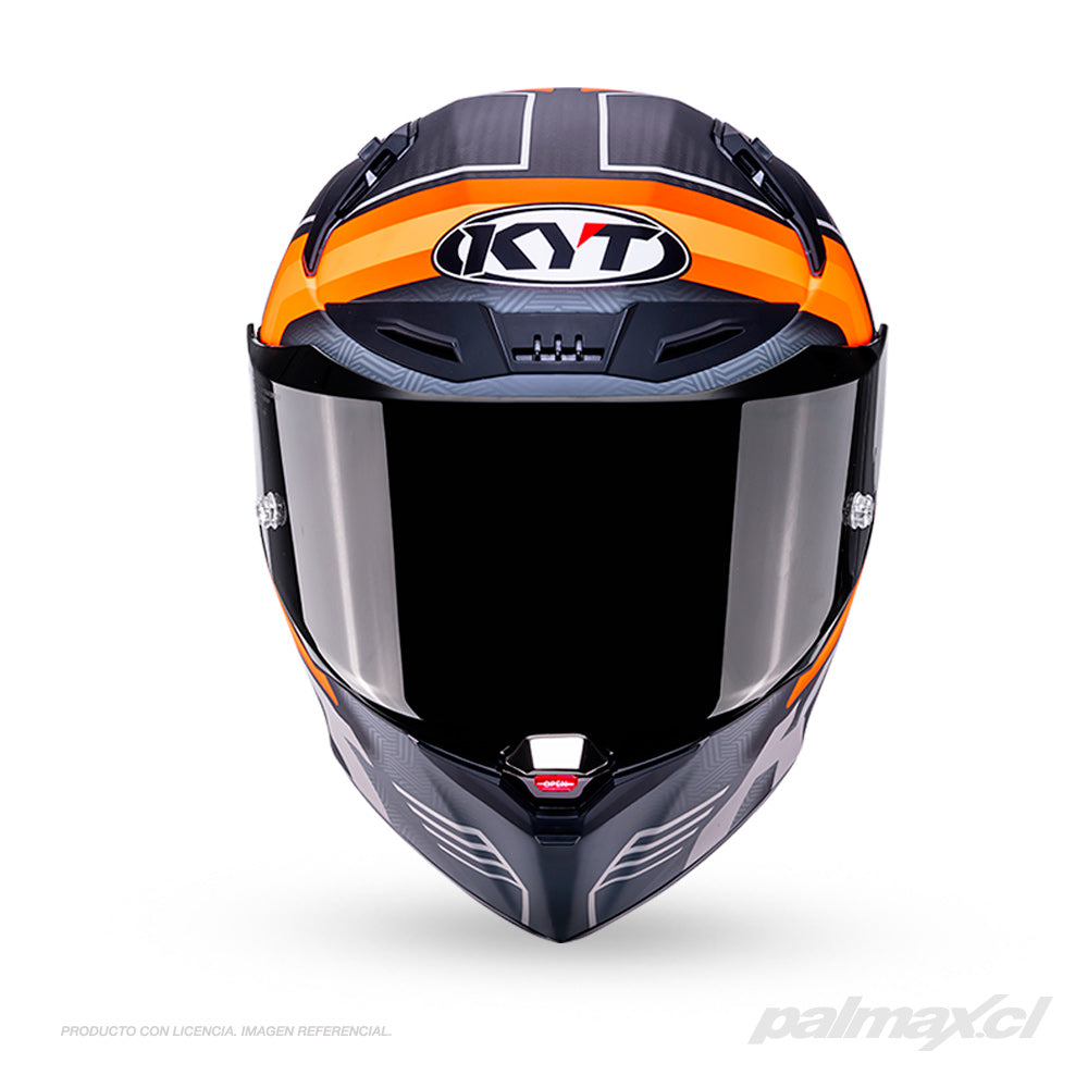 Casco integral de carbono para carrera R1R Accelerator Orange Matt | KYT Helmets