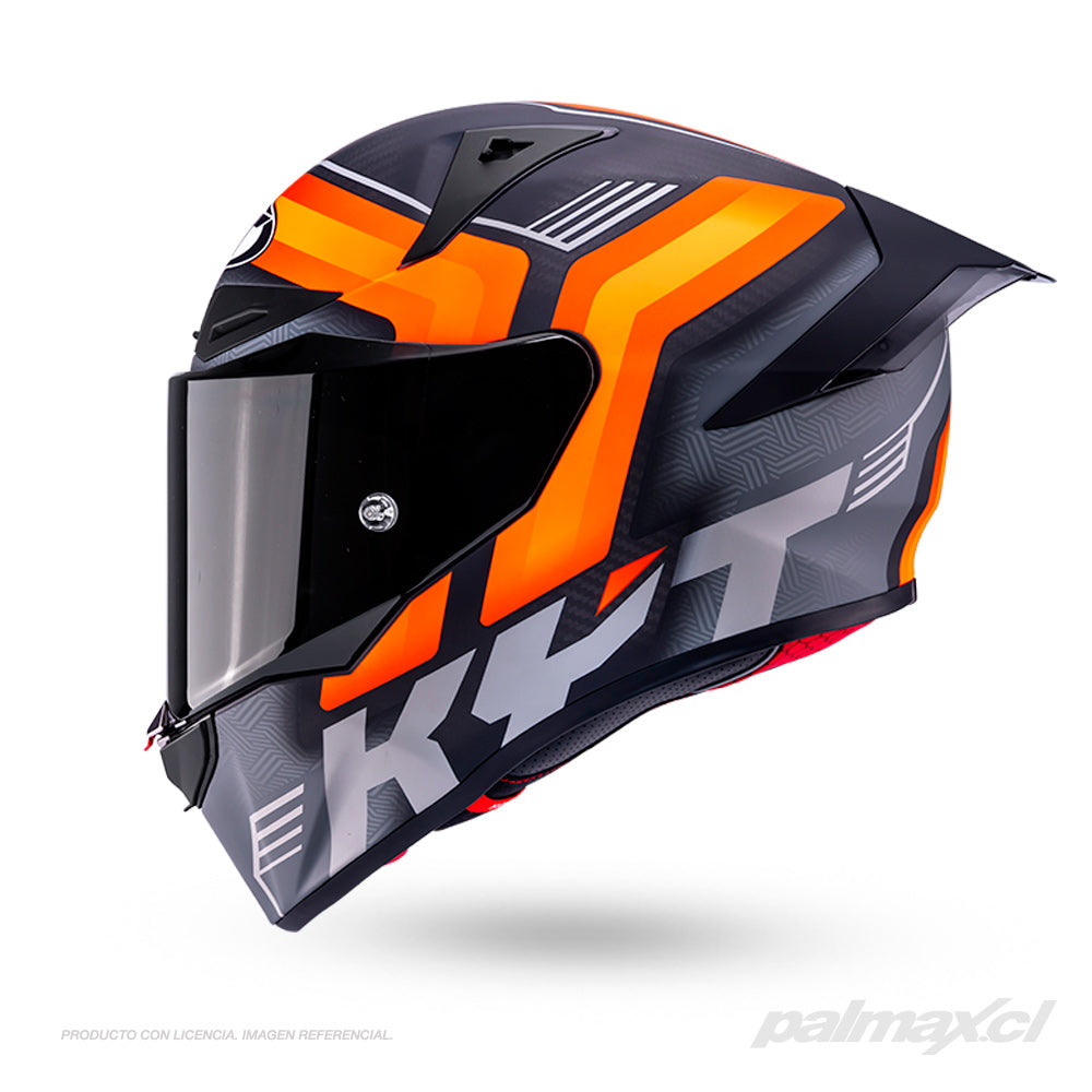 Casco integral de carbono para carrera R1R Accelerator Orange Matt | KYT Helmets