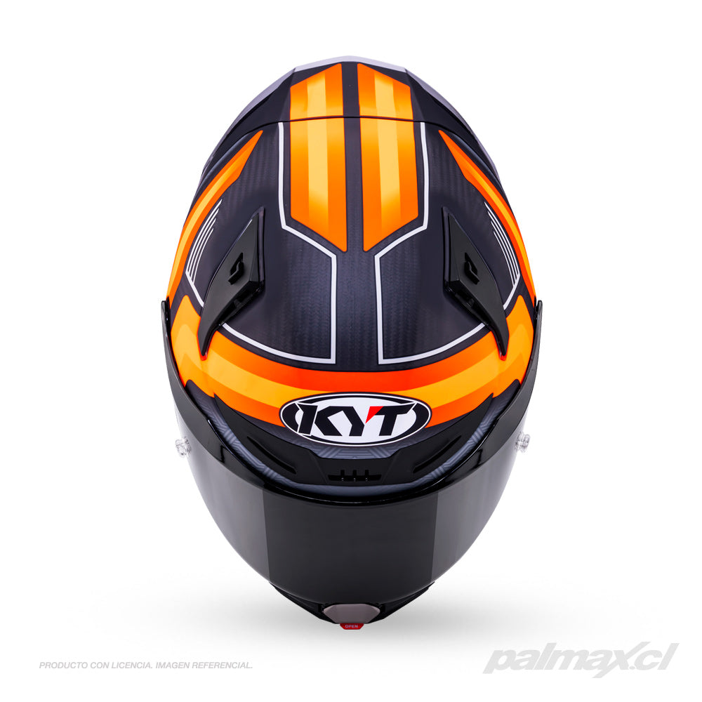 Casco integral de carbono para carrera R1R Accelerator Orange Matt | KYT Helmets