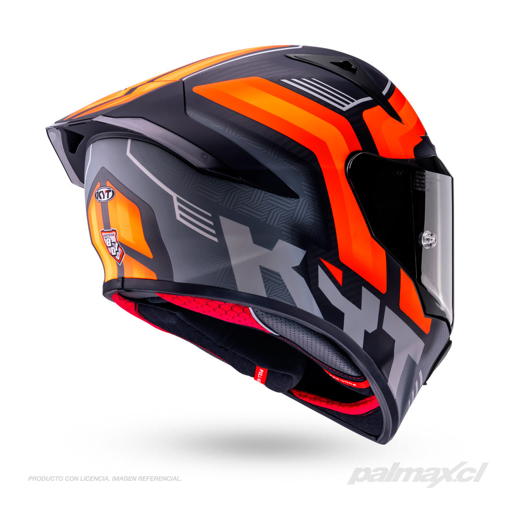 Casco integral de carbono para carrera R1R Accelerator Orange Matt | KYT Helmets