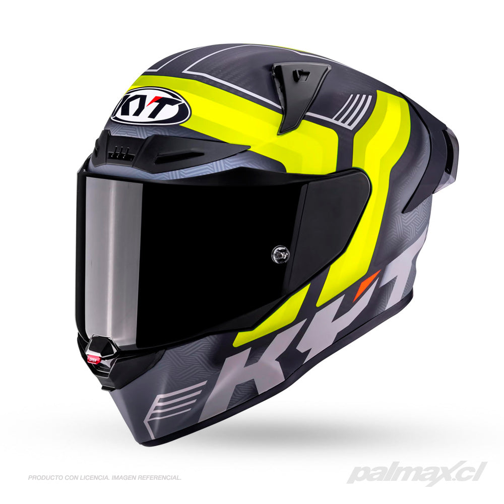 Casco integral de carbono para carrera R1R Accelerator Yellow | KYT Helmets