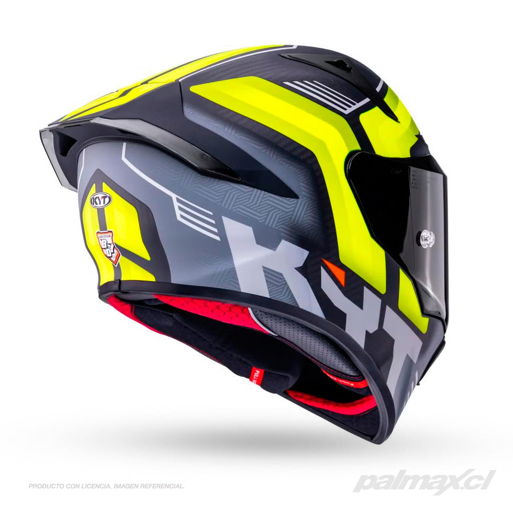 Casco integral de carbono para carrera R1R Accelerator Yellow | KYT Helmets