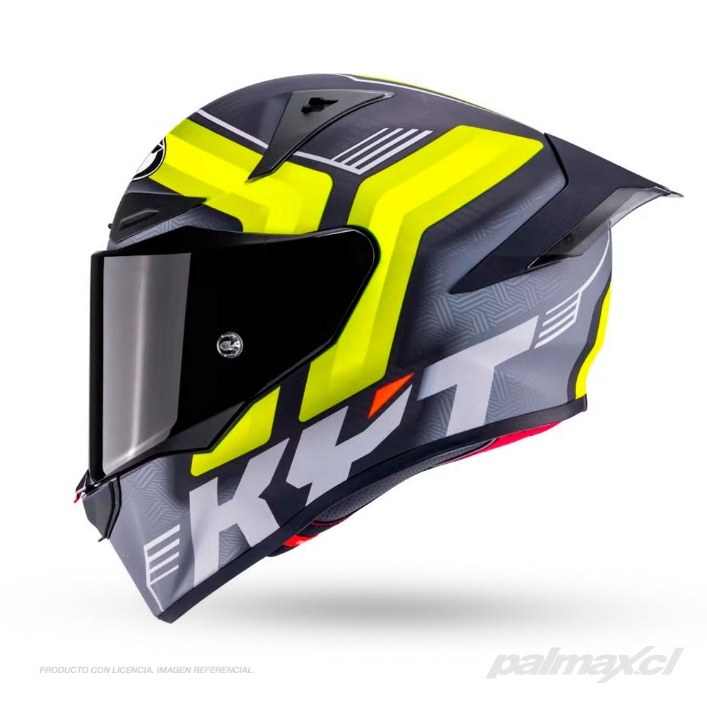Casco integral de carbono para carrera R1R Accelerator Yellow | KYT Helmets