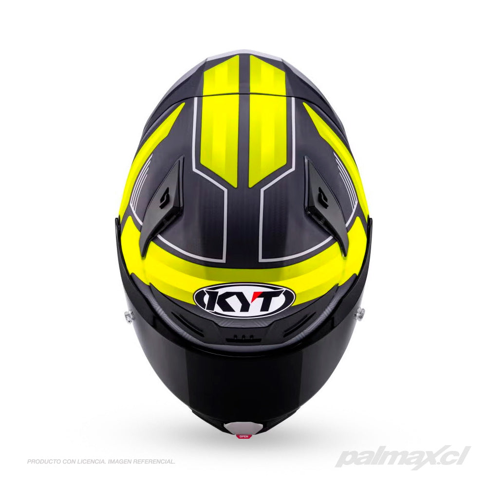 Casco integral de carbono para carrera R1R Accelerator Yellow | KYT Helmets