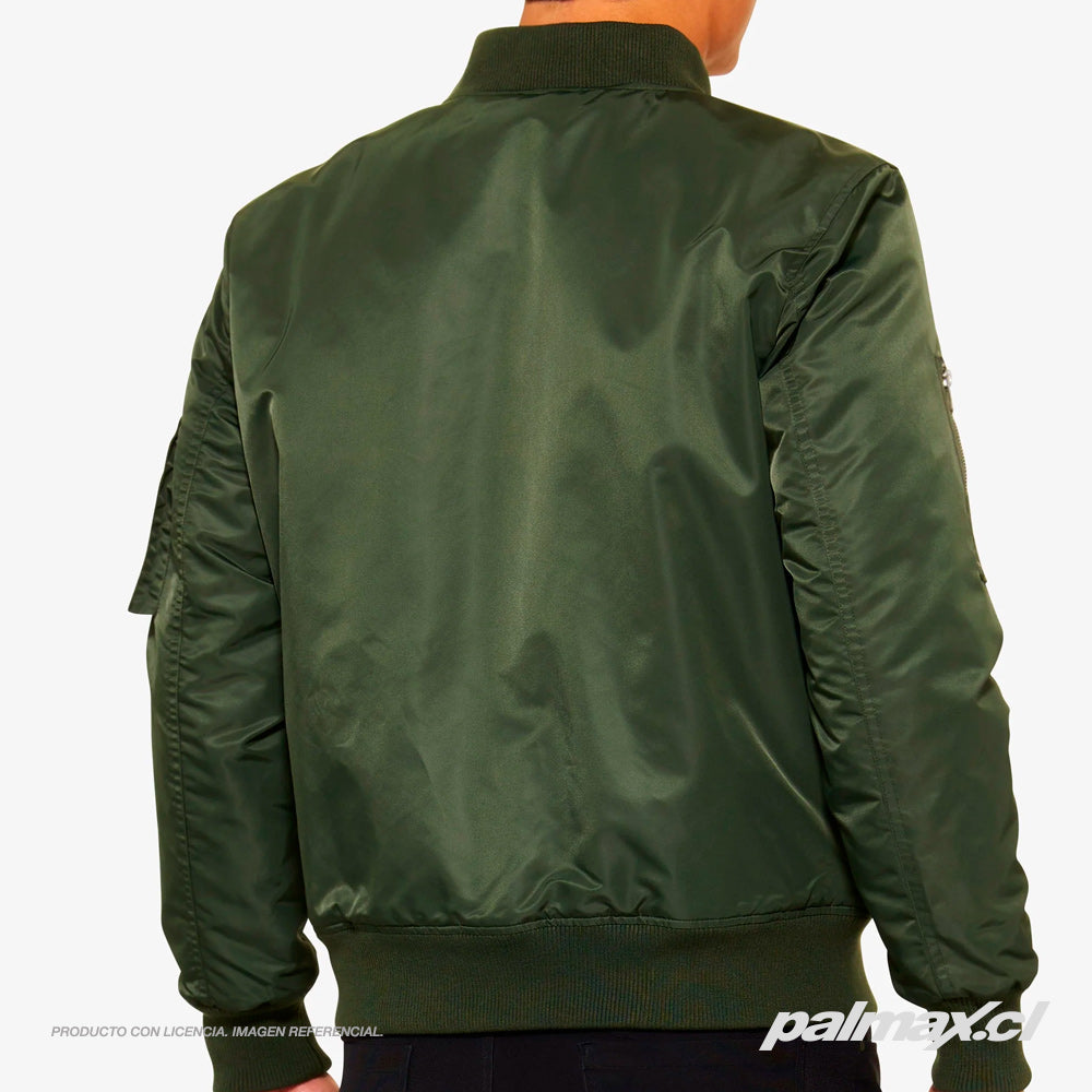 Chaqueta Bomber Zip verde oliva | 100 Percent
