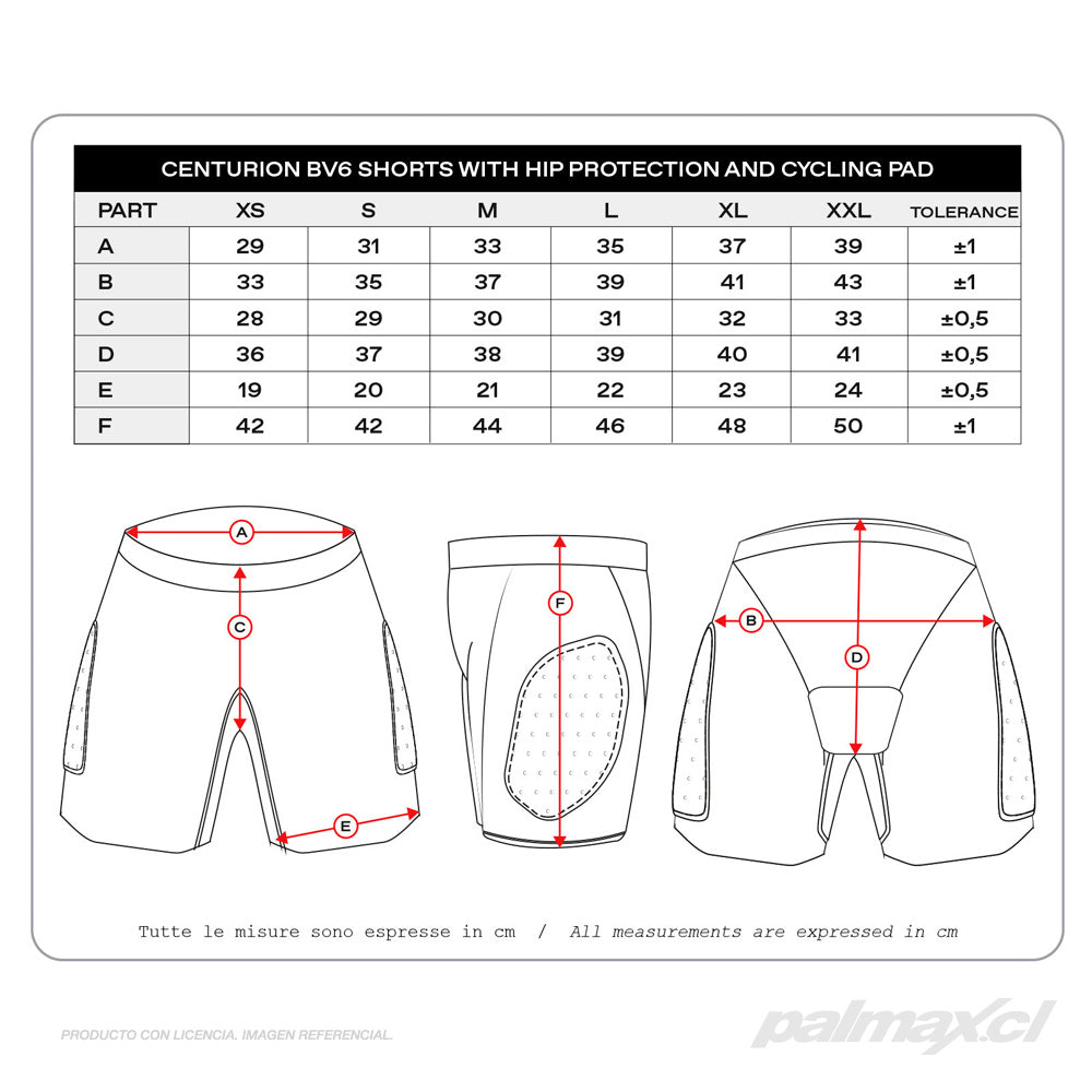 Boxer interior con protecciones Centurion BV6 Shorts | UFO Plast