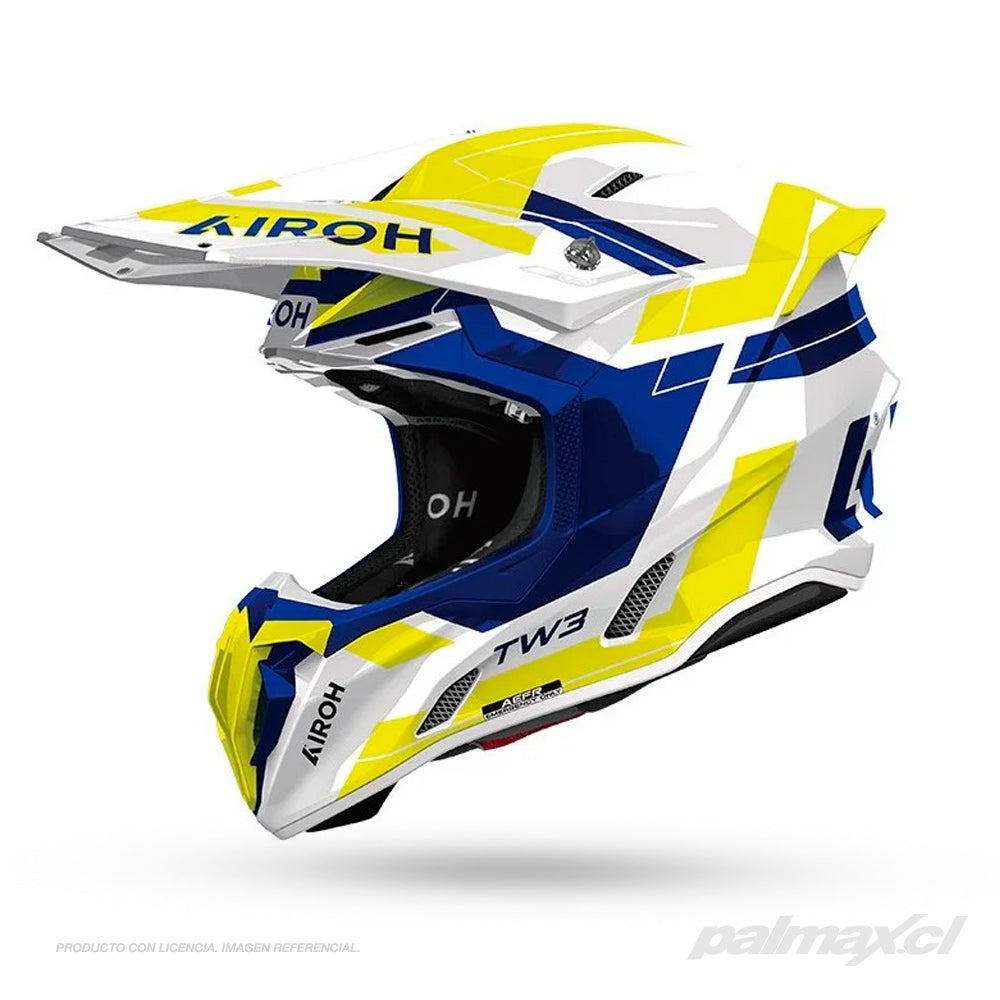 Casco para enduro / motocross modelo Twist 3.0 Dynasty Blue/Yellow Gloss | AIROH