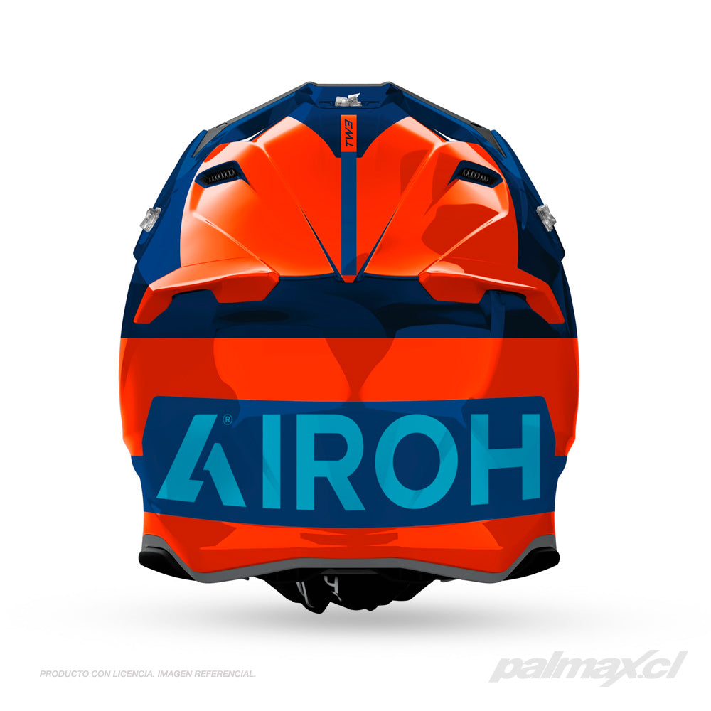 Casco para enduro / motocross modelo Twist 3.0 Fancy Orange Blue Gloss | AIROH