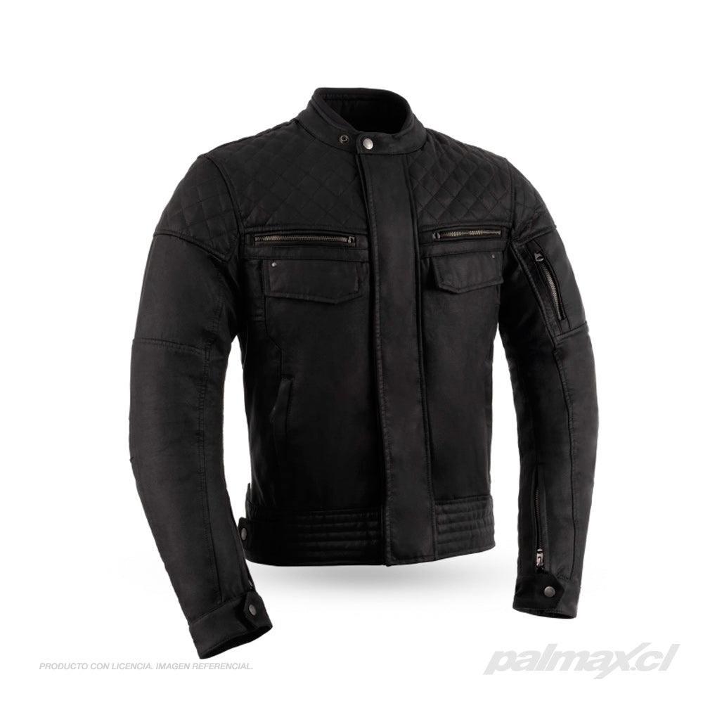 Chaqueta de hombre Hardy 2.0 Wax Cotton color negro | Oxford Products