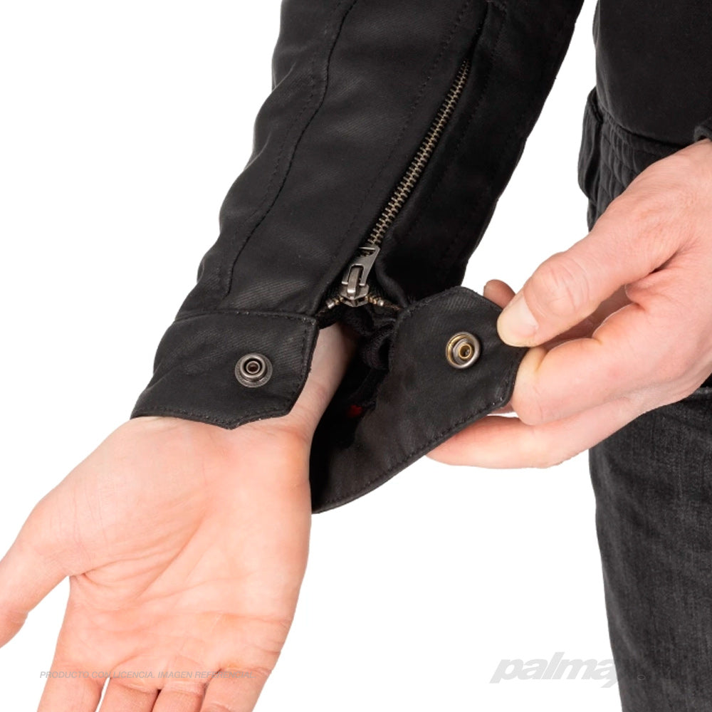 Chaqueta de hombre Hardy 2.0 Wax Cotton color negro | Oxford Products