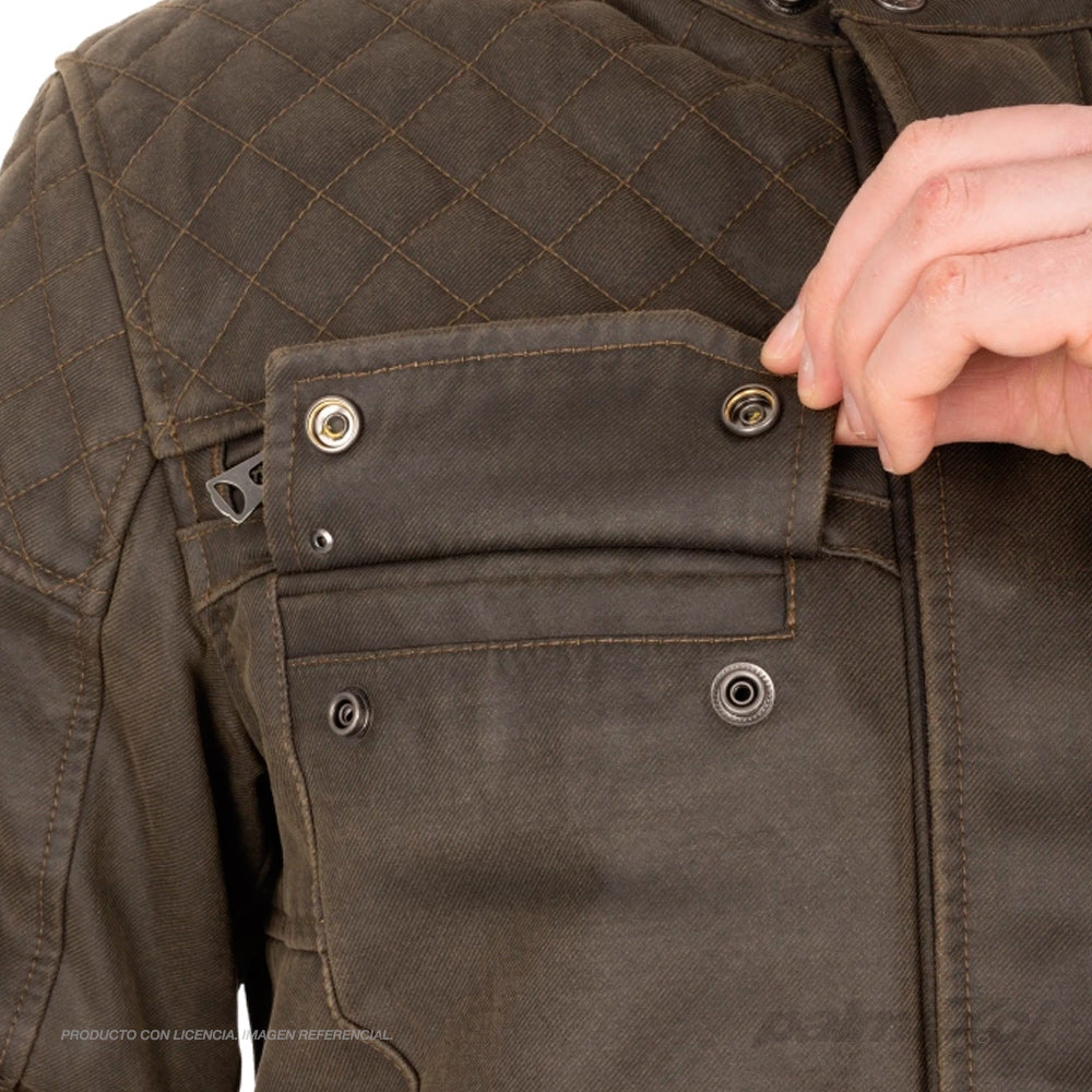 Chaqueta de hombre Hardy 2.0 Wax Cotton color Khaki | Oxford Products
