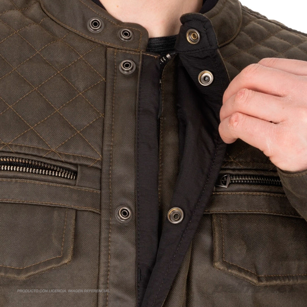 Chaqueta de hombre Hardy 2.0 Wax Cotton color Khaki | Oxford Products