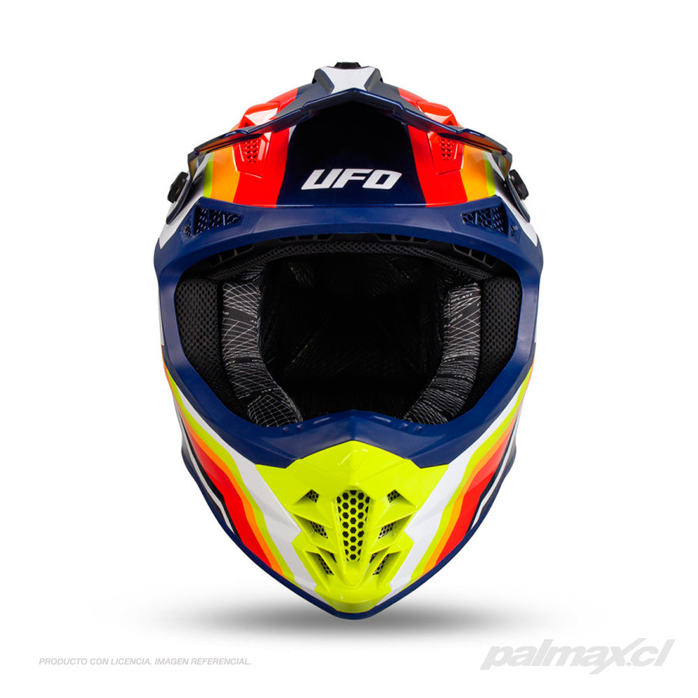 Casco de enduro / motocross Intrepid Blue / White / Neon Yellow | Ufo Plast