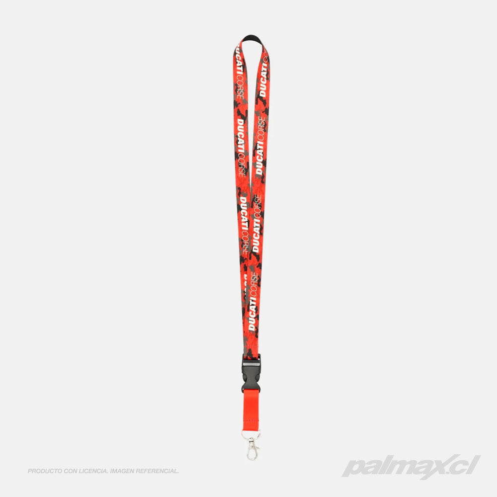 Llavero Lanyard Lanyard Ducati Corse Red Camo – Oficial MotoGP | GP Racing Apparel