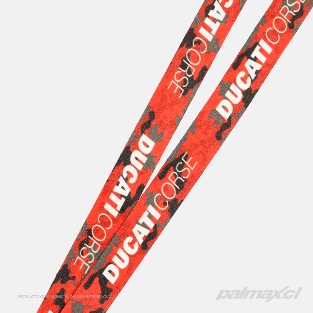 Llavero Lanyard Lanyard Ducati Corse Red Camo – Oficial MotoGP | GP Racing Apparel