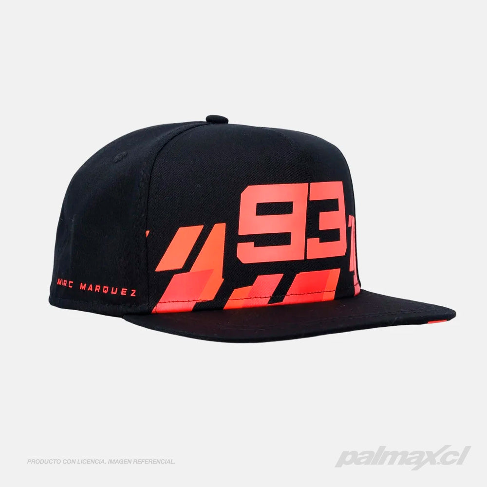 Gorra Marc Márquez 93 Visera Plana Negra – Oficial MotoGP | GP Racing Apparel (Copia)
