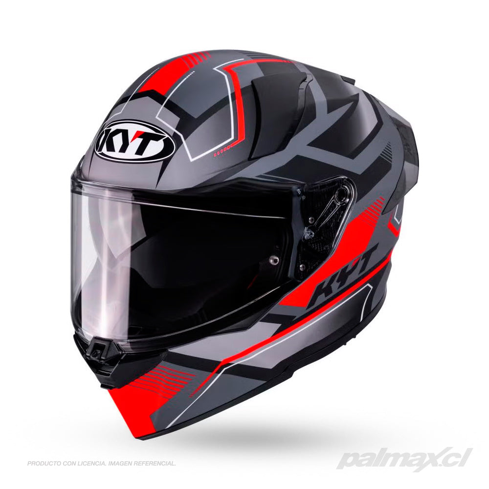 Casco integral full face modelo R2R Parsec Matt Grey Red | KYT Helmets