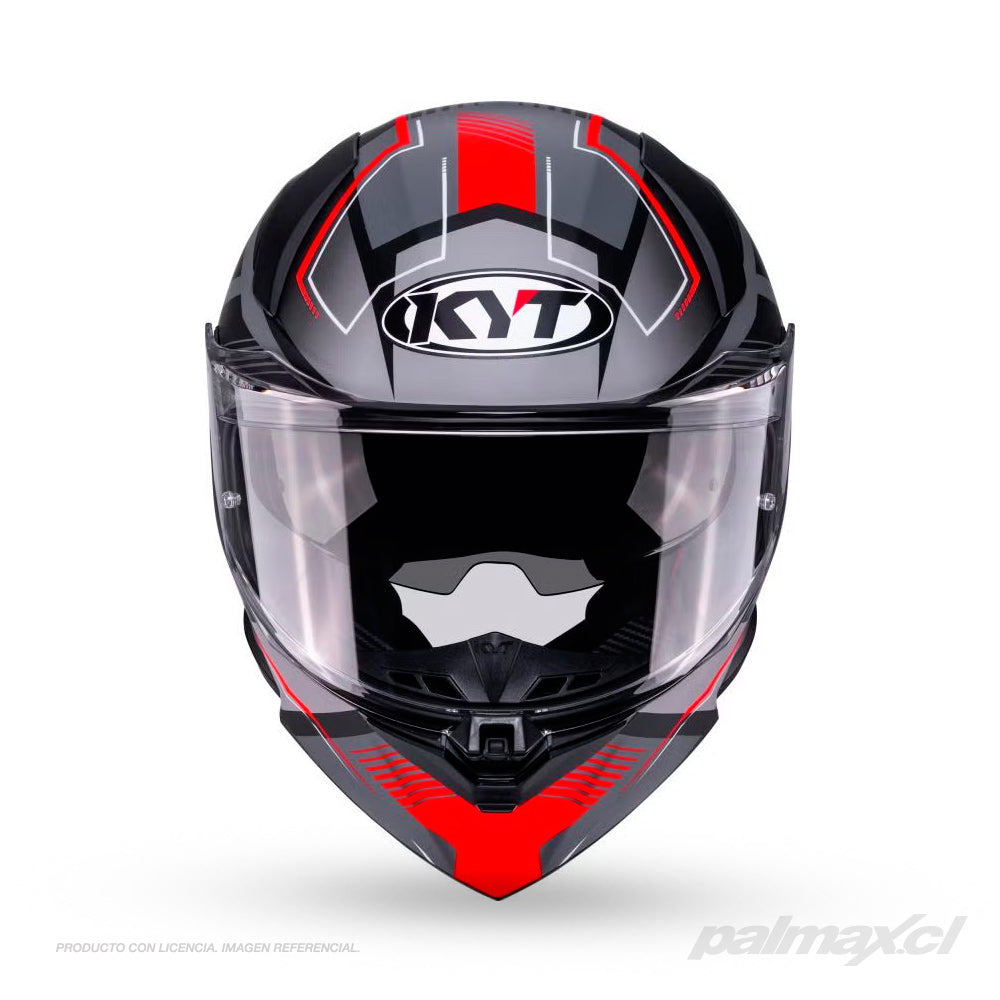 Casco integral full face modelo R2R Parsec Matt Grey Red | KYT Helmets