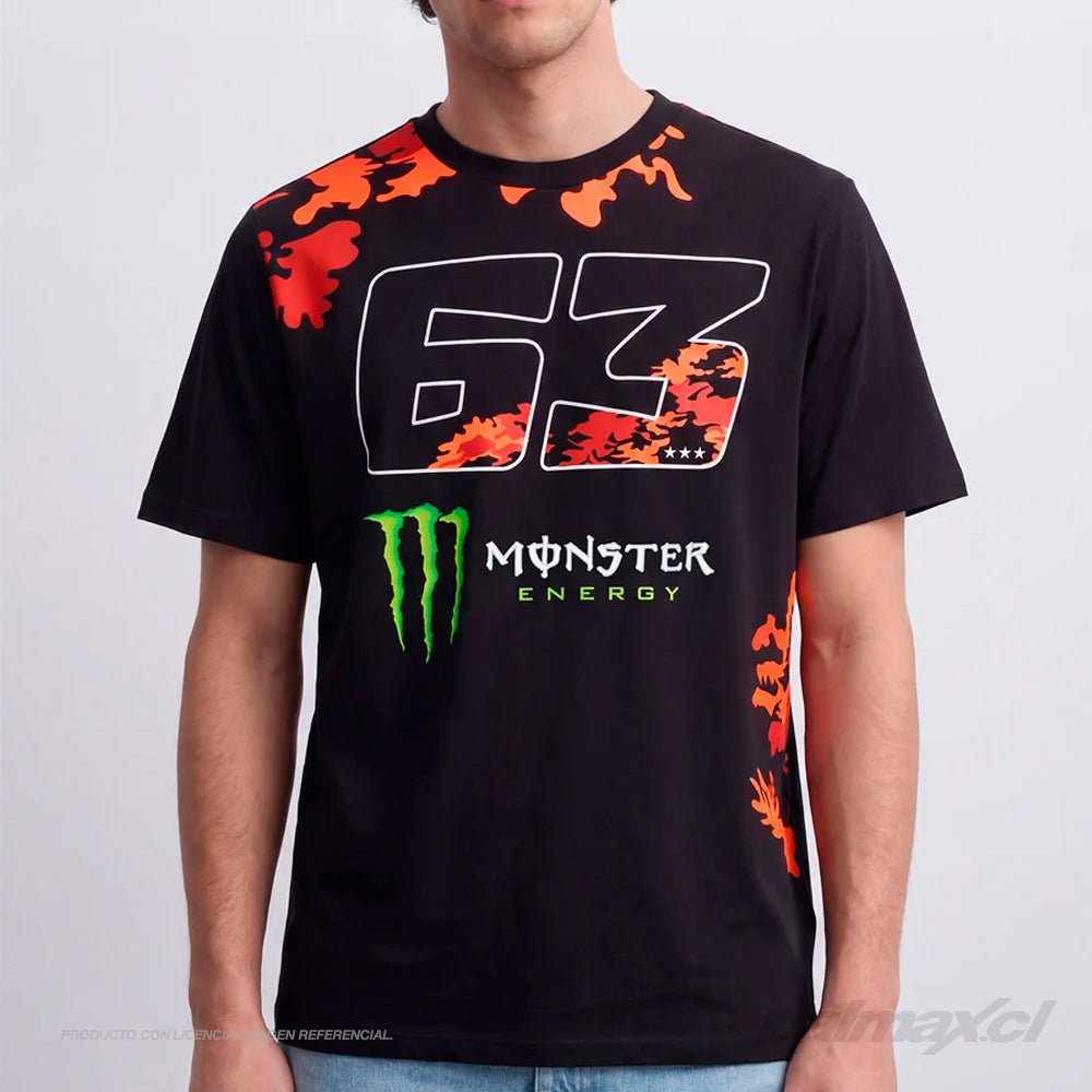 Polera / camiseta manga corta unisex Bagnaia Monster Energy | VR46