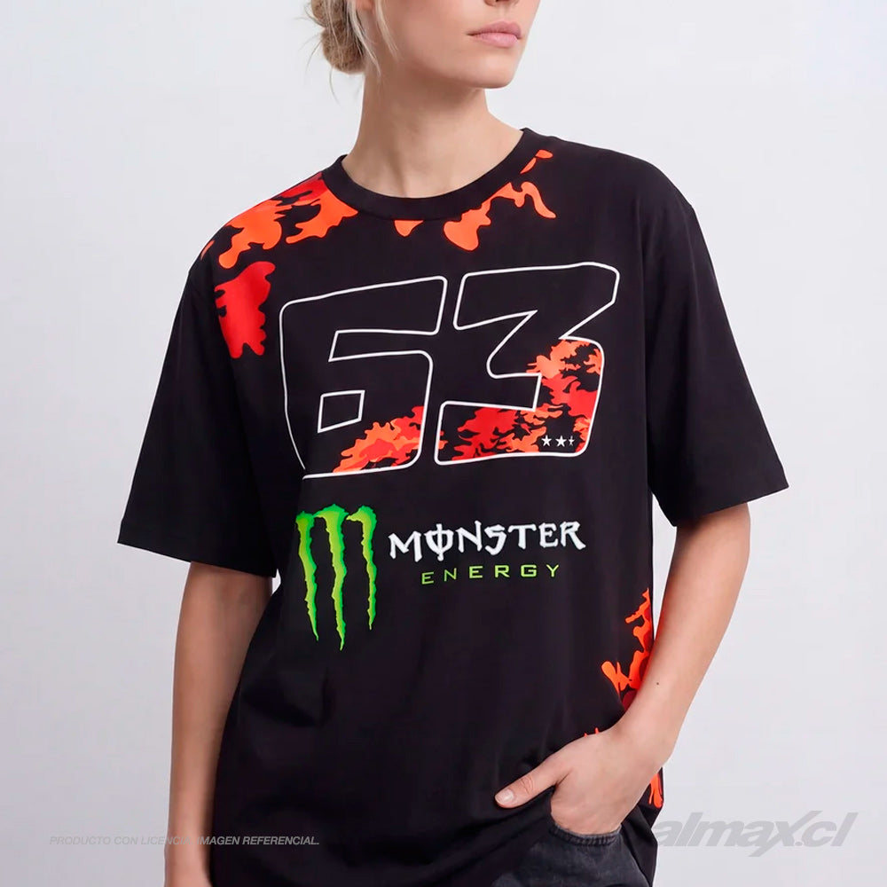 Polera / camiseta manga corta unisex Bagnaia Monster Energy | VR46