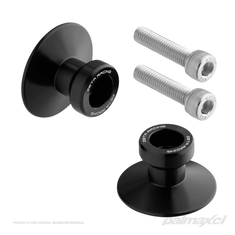 Set de Spools de soporte para caballete EZ Swingarm M8 (negro) | Zeta Racing