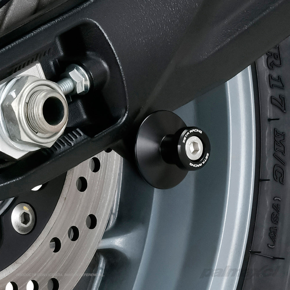 Set de Spools de soporte para caballete EZ Swingarm M8 (negro) | Zeta Racing