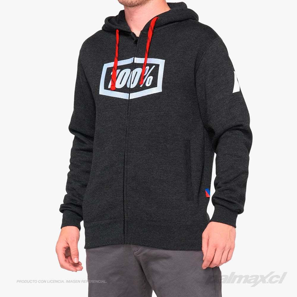 Polerón modelo Syndicate Black Heather White | 100 Percent