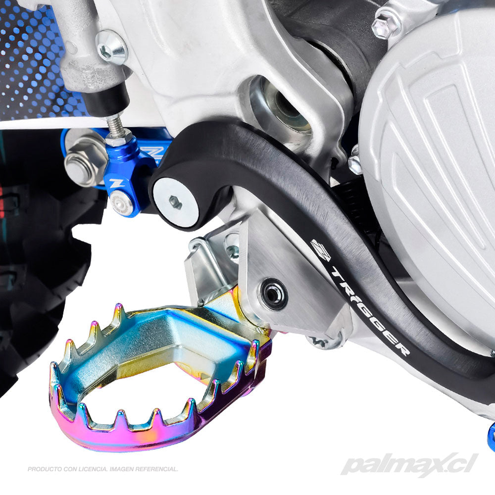 Pedalines/estriberas anchas color oilslick para Yamaha YZ250F | Zeta Racing