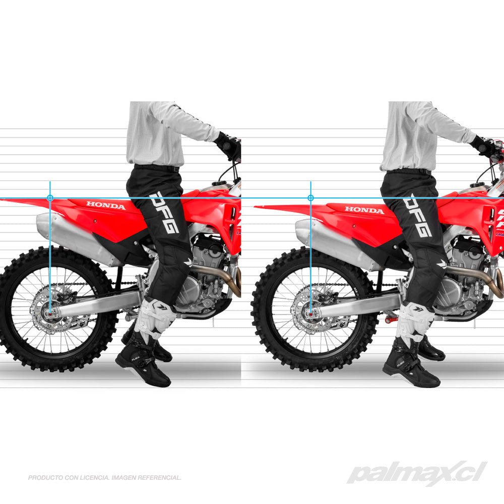 Kit de bieletas para bajar altura (30mm) para Honda CRF (color rojo) | Zeta Racing
