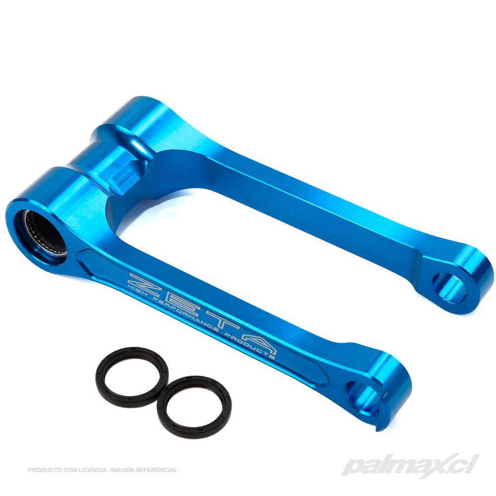 Kit de bieletas para bajar altura (27mm) para Husqvarna TE, FE (color azul) | Zeta Racing