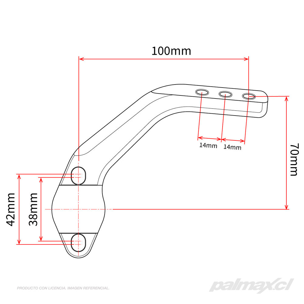 Abrazadera para barra de montaje del protector de manillar, tipo KTM/Husqvarna '14- / GASGAS '21-