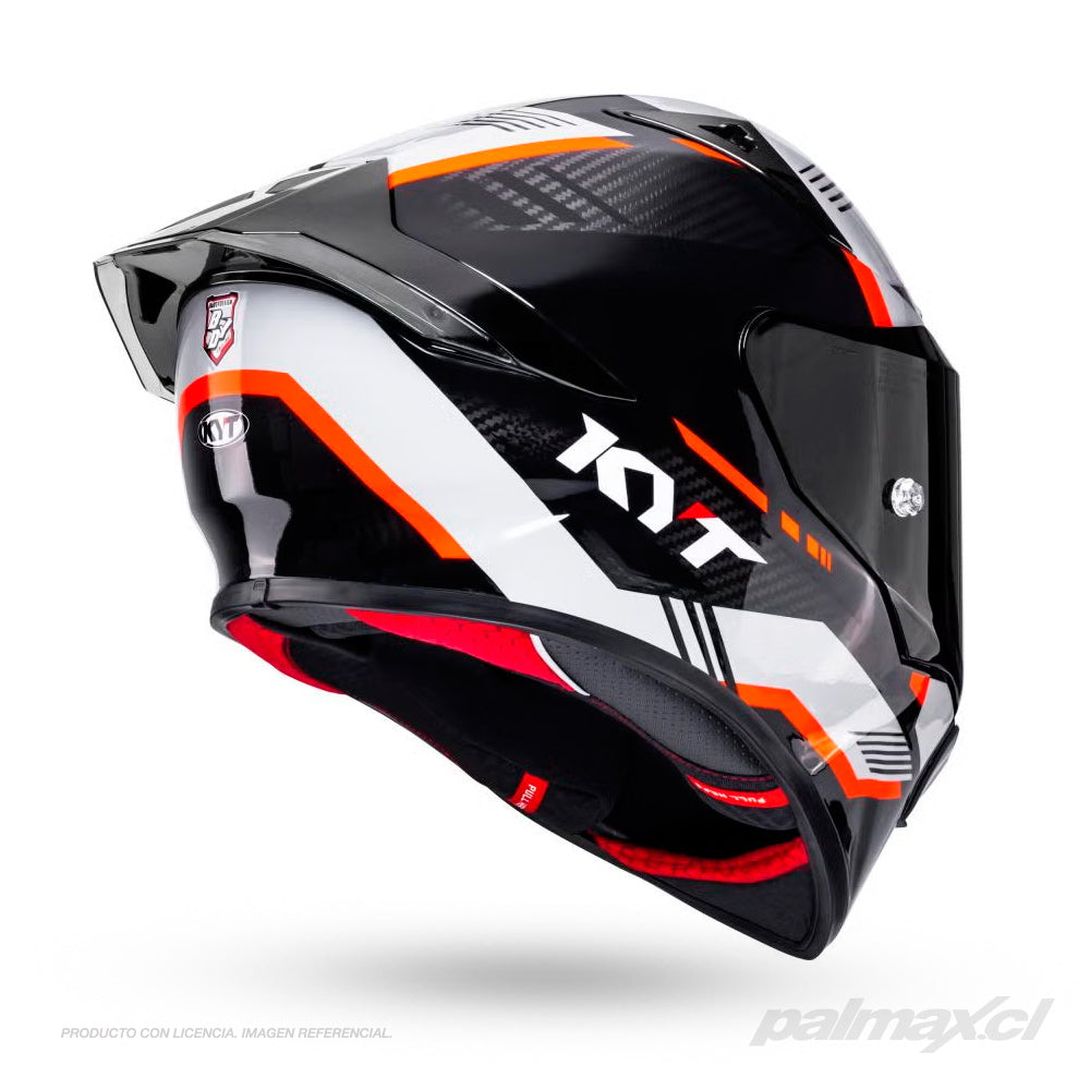 Casco integral de carbono para carrera R1R Carbon Zone Orange | KYT Helmets