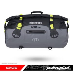 Bolso impermeable Aqua T-30 Roll Negro/Gris/fluo | Oxford
