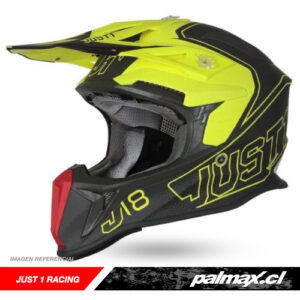 Casco motocross / enduro J18 Vertigo Red Fluo Yellow Matt | Just 1 racing