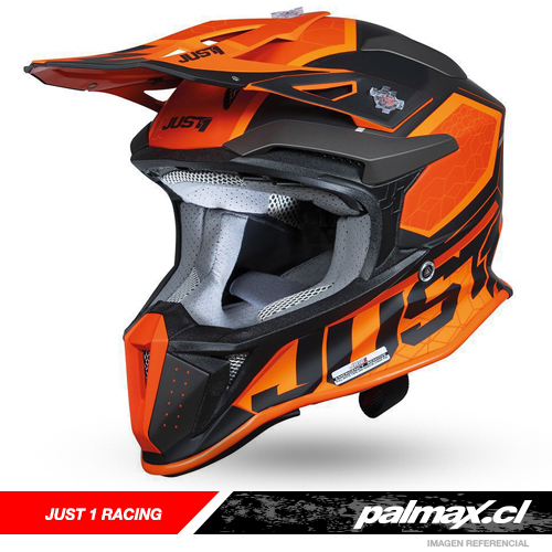 Casco motocross / enduro J18 Hexa Orange Titanium  Just 1 racing - PALMAX  Tienda de Motos, Ropa y Accesorios