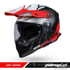 Casco doble proposito J34 Outerspace Fluo Red/Black | JUST 1