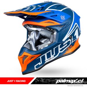 Casco motocross / enduro J39 Thruster Fluo Orange Blue | Just 1 Racing