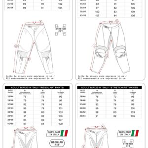 ADULT PANTS 2021 Size Chart