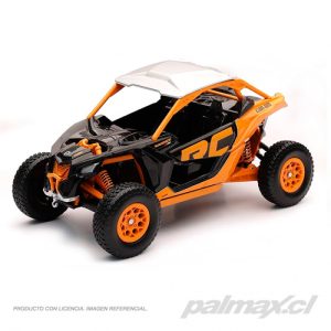 Moto a escala 1:18 CanAm Mavericks X3 XRC Turbo (Black/Orange) | New Ray