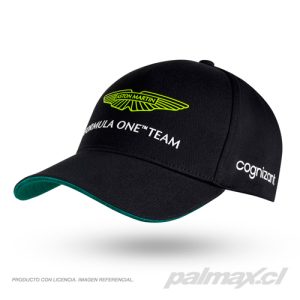 Gorra oficial del equipo Aston Martin Aramco Cognizant F1 2023 – Negro